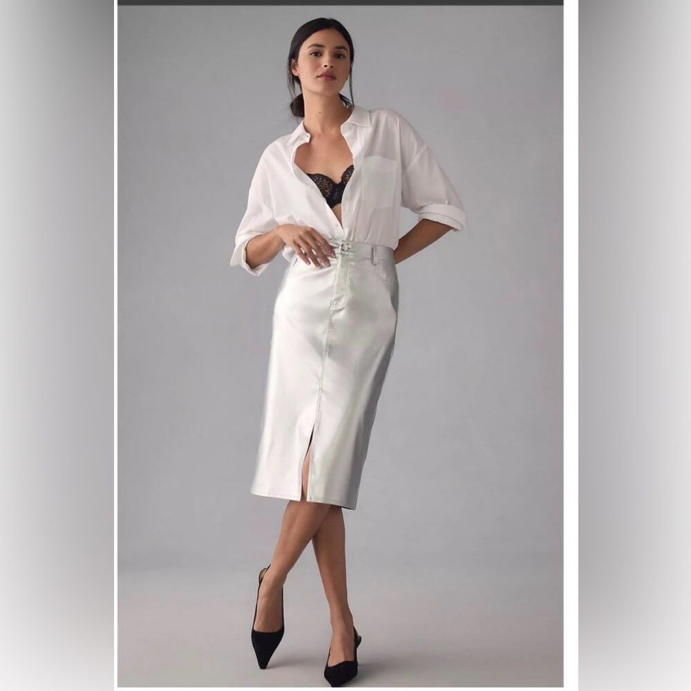 Porridge metallic pencil skirt